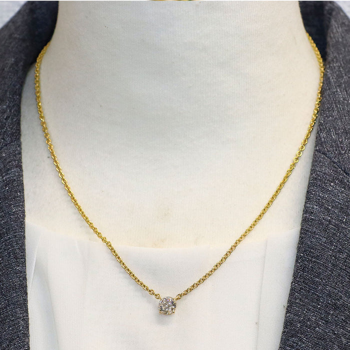 カルティエ K18YG ダイヤモンド ペンダントネックレス 1.15ct D VS1 VG ラブサポート 《セルビー銀座店》【中古】