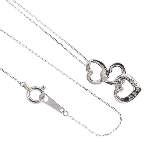 新品 Pt900/ Pt850 ダイヤモンド ペンダントネックレス 0.02ct 【エスコレ】 ハート