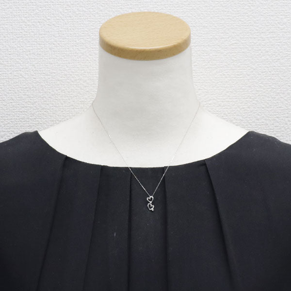 新品 Pt900/Pt850 ダイヤモンド ペンダントネックレス 0.05ct 【エスコレ】  ハート