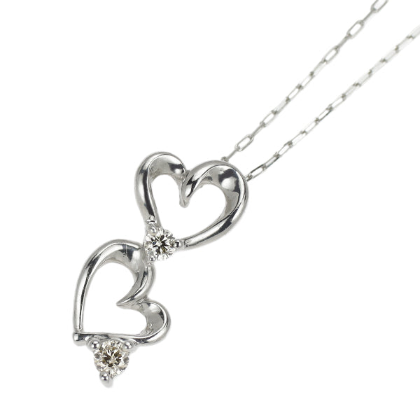 新品 Pt900/Pt850 ダイヤモンド ペンダントネックレス 0.05ct 【エスコレ】  ハート