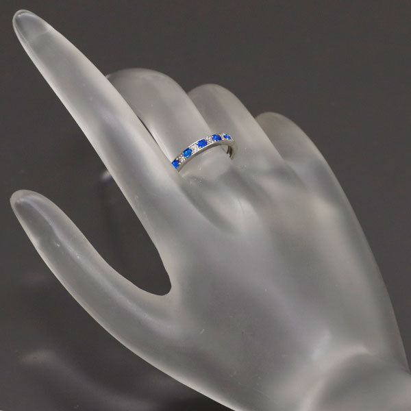 新品 希少 Pt900 アウイナイト ダイヤモンド リング 0.16ct D0.03ct ハーフエタニティ
