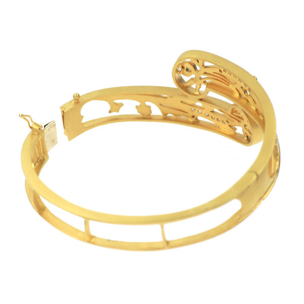 マリエラ エナメル/ K18YG ダイヤモンド バングル — セルビー  