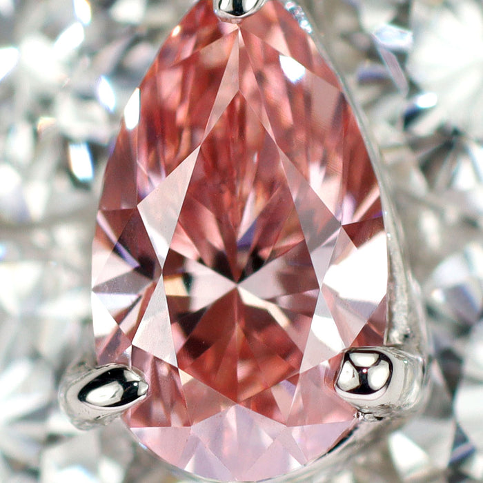 Pt アーガイル産地証明付 天然ピンクダイヤモンド ペンダントネックレス 0.21ct FIP VS1 PD0.117ct D0.93ct