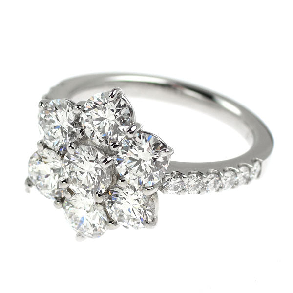 Pt900 ダイヤモンド リング 2.364ct D-E  FL/IF/VVS1 3EXHC D0.29ct フラワー
