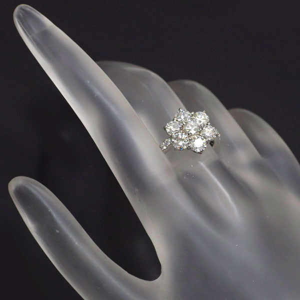 Pt900 ダイヤモンド リング 2.364ct D-E  FL/IF/VVS1 3EXHC D0.29ct フラワー