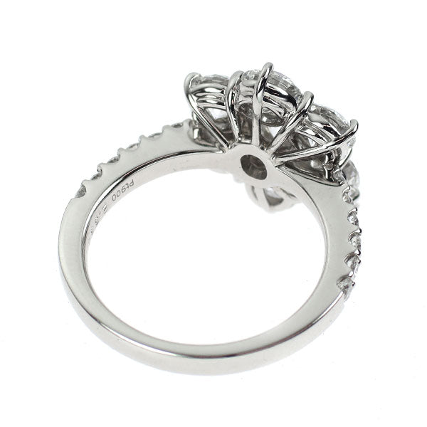 Pt900 ダイヤモンド リング 2.364ct D-E  FL/IF/VVS1 3EXHC D0.29ct フラワー