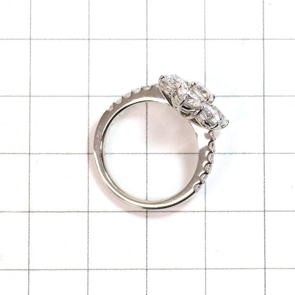 Pt900 ダイヤモンド リング 2.364ct D-E  FL/IF/VVS1 3EXHC D0.29ct フラワー