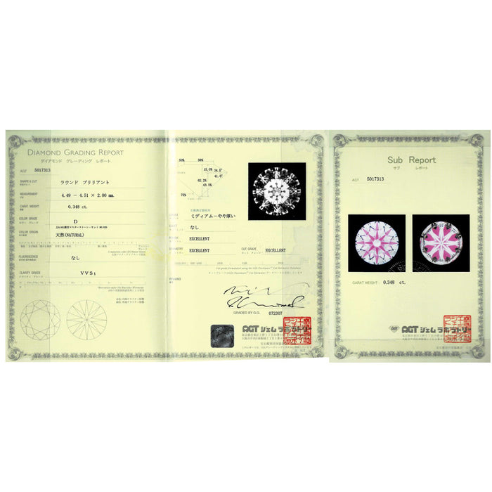 Pt900 ダイヤモンド リング 2.364ct D-E  FL/IF/VVS1 3EXHC D0.29ct フラワー