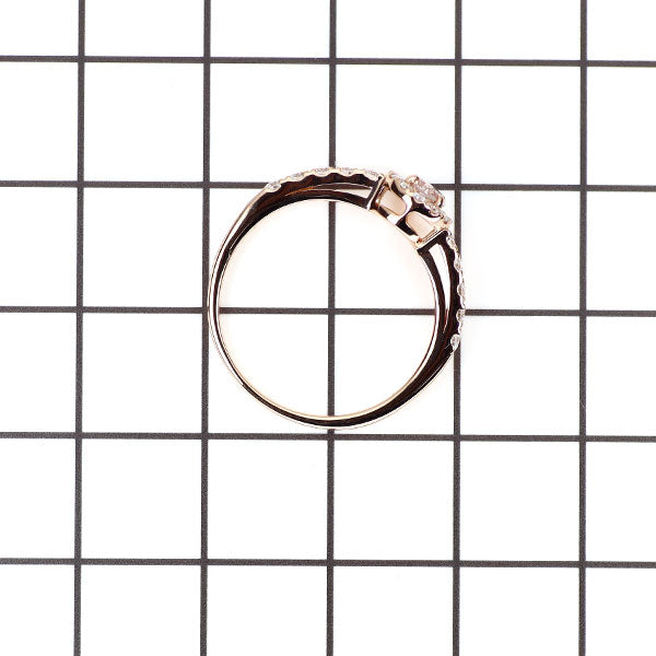 新品 希少 K18PG 天然ピンク ダイヤモンド リング 0.212ct FLOP I1 D0.26ct【エスコレ】