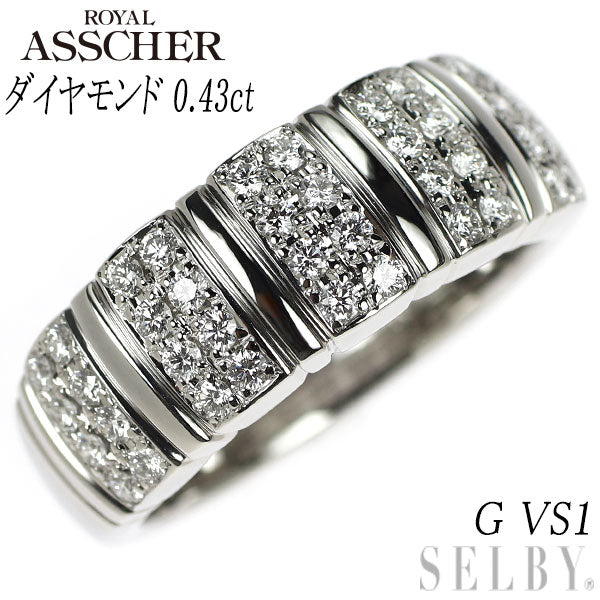  ASSCHER ロイヤルアッシャー Pt900 ダイヤモンド リング ロイヤルアッシャー Pt900 ダイヤモンド リング 0.43ct G VS1