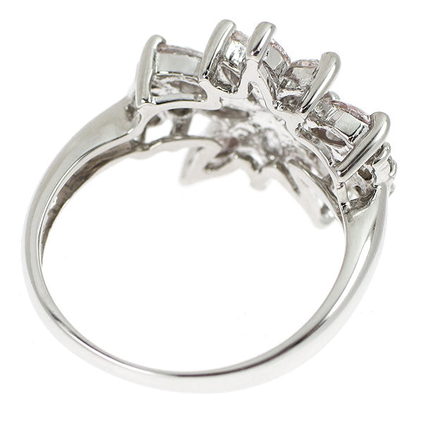 希少 Pt900 天然ピンク/カラーレス ダイヤモンド リング PD1.18ct D0.14ct