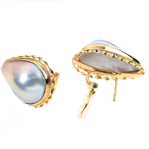 K18YG マベ 真珠/パール ピアス