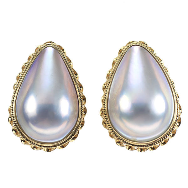 K18YG マベ 真珠/パール ピアス