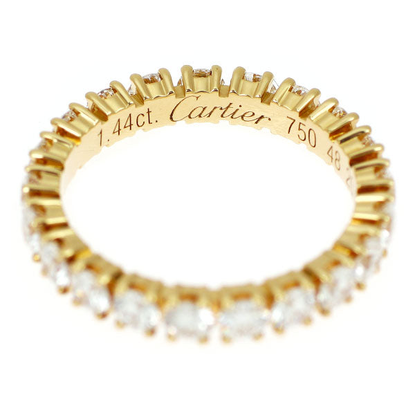 カルティエ K18YG ダイヤモンド リング 1.44ct デスティネ 48号 フルエタニティ