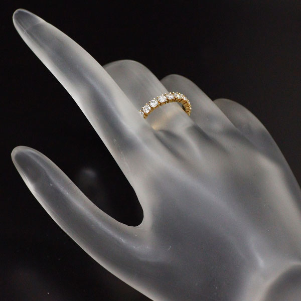 カルティエ K18YG ダイヤモンド リング 1.44ct デスティネ 48号 フルエタニティ