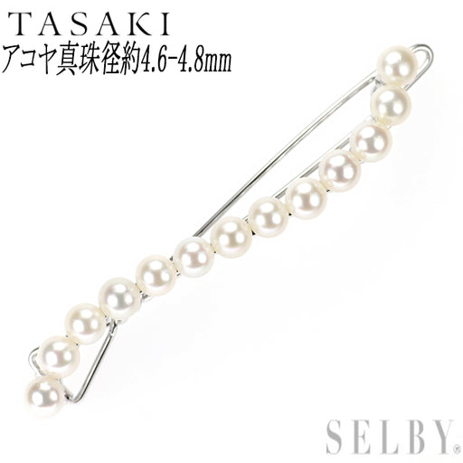 田崎真珠 SV アコヤ真珠 ヘアピン 径約4.6-4.8mm — セルビー