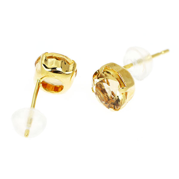 楽天市場】インペリアルトパーズ ピアス 18k K18YG 18金