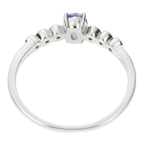 新品 希少 Pt950 マダガスカル産 単結晶デュモルチェライト ダイヤモンド リング 0.267ct D0.04ct 【エスコレ】