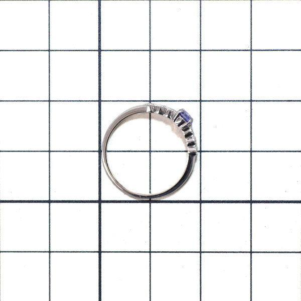 新品 希少 Pt950 マダガスカル産 単結晶デュモルチェライト ダイヤモンド リング 0.267ct D0.04ct 【エスコレ】