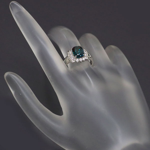 クレサンベール Pt950 再結晶アレキサンドライト ダイヤモンド リング 2.31ct D0.46ct