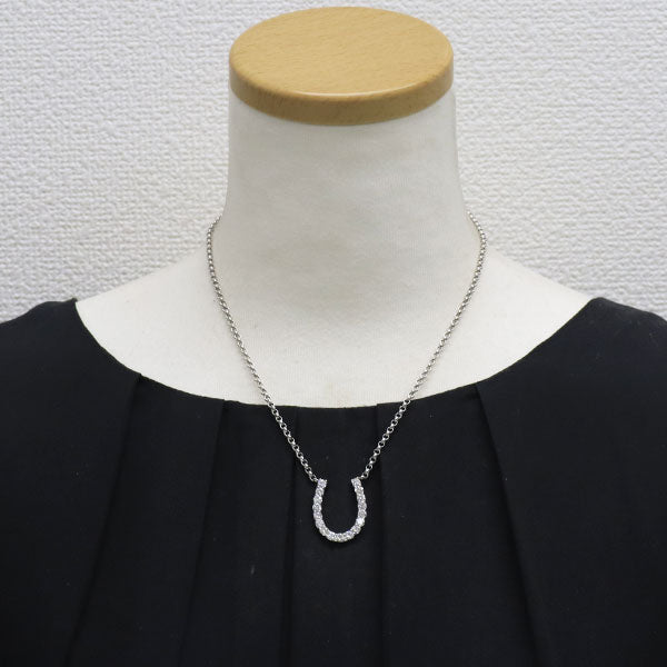 K18WG ダイヤモンド ペンダントネックレス 2.00ct 馬蹄/ホースシュー