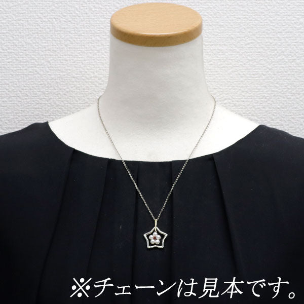 新品 K18YG ゴールデン真珠 ダイヤモンド ペンダントネックレス