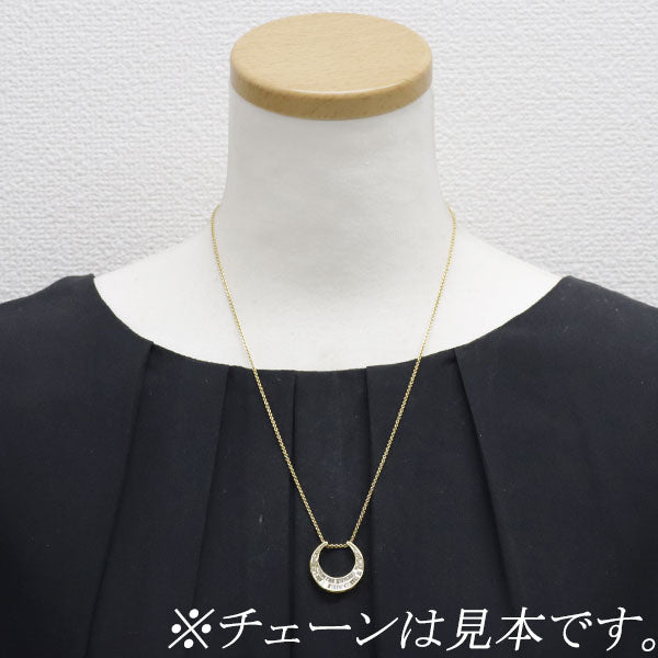 K18YG ダイヤモンド ペンダントトップ 0.74ct 三日月 大久保馬蹄