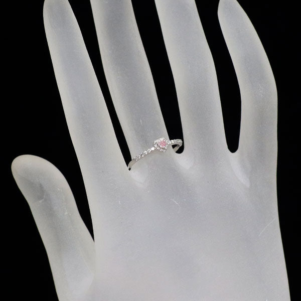 新品 希少 Pt950 ハートシェイプ 天然ピンク ダイヤモンド リング 0.067ct FIPP I1 D0.12ct 【エスコレ】