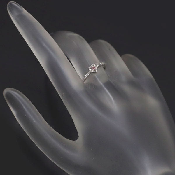 新品 希少 Pt950 ハートシェイプ 天然ピンク ダイヤモンド リング 0.049ct FIPP SI2 D0.12ct 【エスコレ】