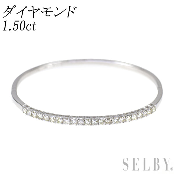 K18WG ダイヤモンド バングル 1.50ct