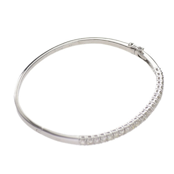 K18WG ダイヤモンド バングル 1.50ct