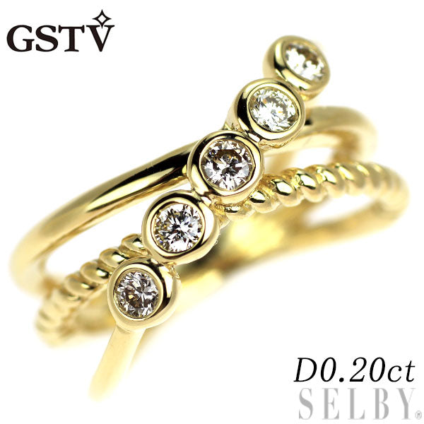 GSTV K18YG ダイヤモンド リング 0.20ct