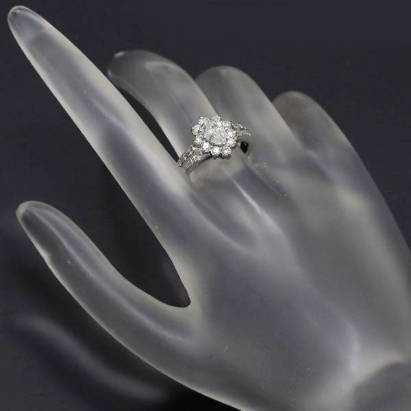 田崎真珠 Pt900 ペアシェイプ ダイヤモンド リング 0.74ct E SI2 D0.57ct