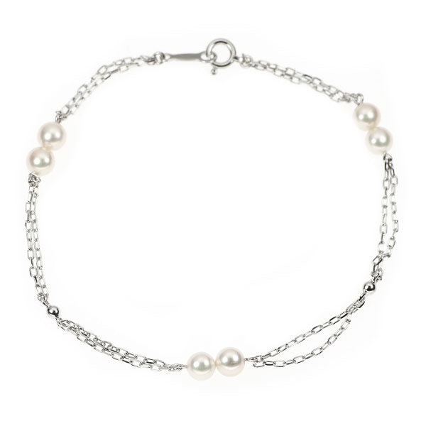 ミキモト K18WG アコヤベビー 真珠/パール ブレスレット 径約4.4-4.6mm
