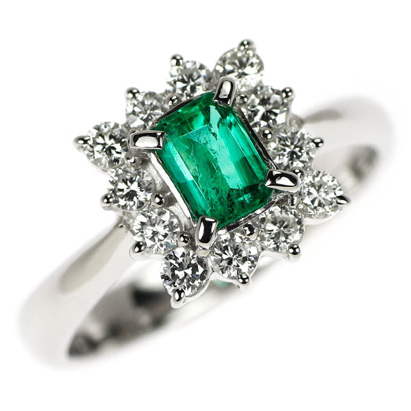 最も信頼できる Pt900 エメラルド D0.445ct 0.45ct リング ダイヤモンド コレクション