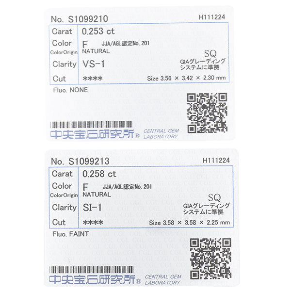 新品 Pt900/ Pt950 スクエアカット ダイヤモンド ピアス 0.511ct F VS1/SI1 4本爪スタッド【エスコレ】