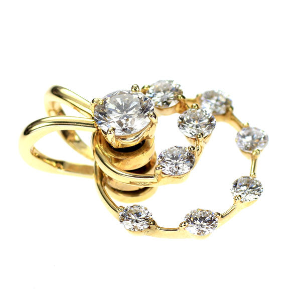 ウォルサム K18YG ダイヤモンド ペンダントトップ 1.50ct