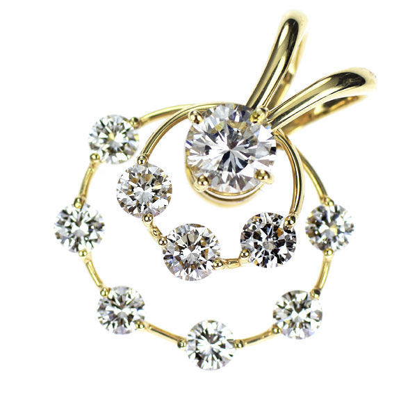 ウォルサム K18YG ダイヤモンド ペンダントトップ 1.50ct