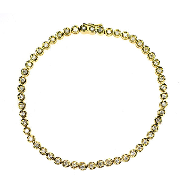 K18YG ダイヤモンド ブレスレット 1.25ct テニス