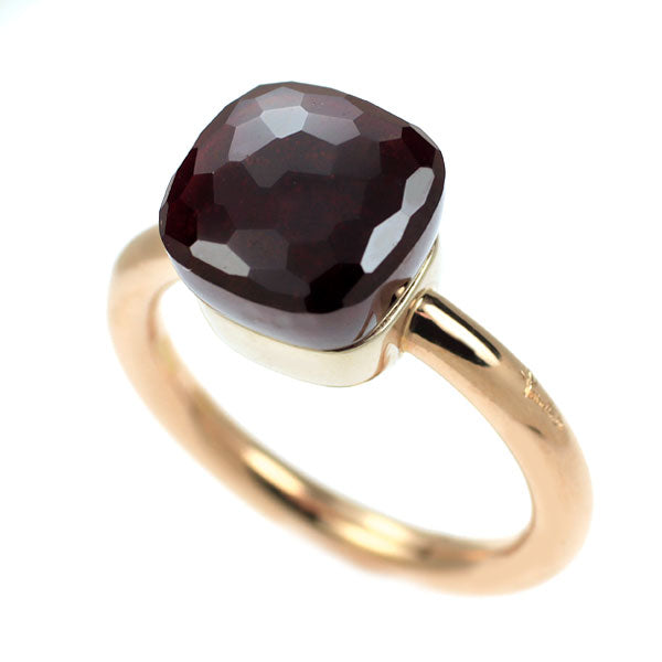 ポメラート K18PG/WG ガーネット リング ヌード クラシック 53号