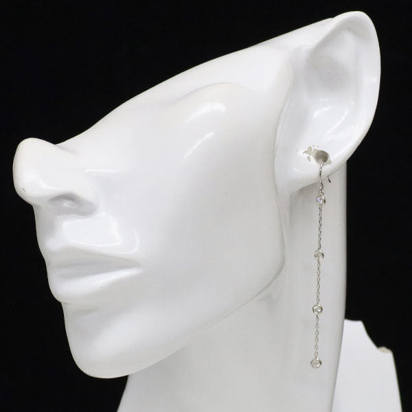 新品 K18WG ダイヤモンド ピアス 0.50ct ステーション