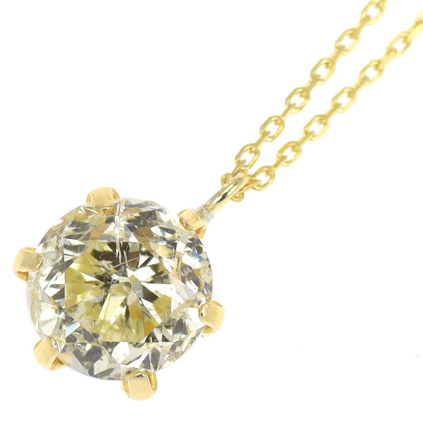 新品 K18YG ダイヤモンド ペンダントネックレス 1.017ct LY I1 Poor