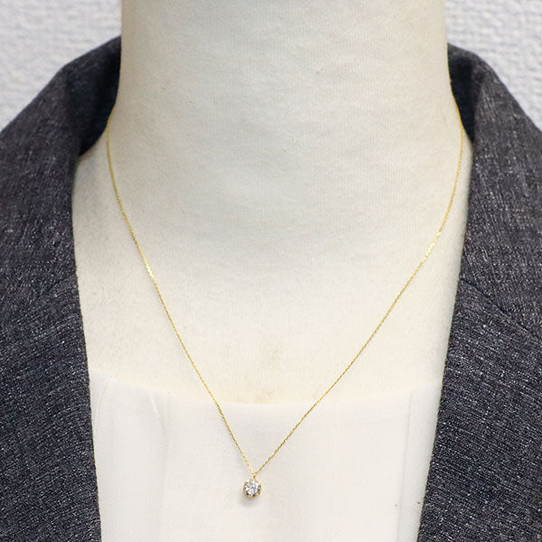 新品 K18YG ダイヤモンド ペンダントネックレス 0.429ct J SI2 G