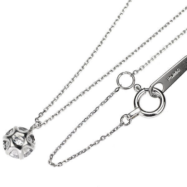 新品 Pt900/ Pt850 ダイヤモンド ペンダントネックレス 0.441ct I I1 EX