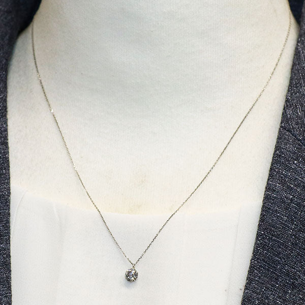 新品 Pt900/ Pt850 ダイヤモンド ペンダントネックレス 0.441ct I I1 EX