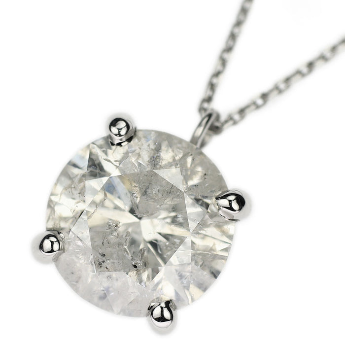 新品 Pt950/ Pt850 ダイヤモンド ペンダントネックレス 1.730ct J I2 VeryGood
