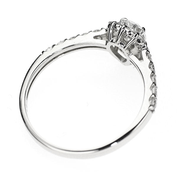 新品 Pt950 ペアシェイプカットダイヤモンド リング 0.317ct F VS2 D0.43ct
