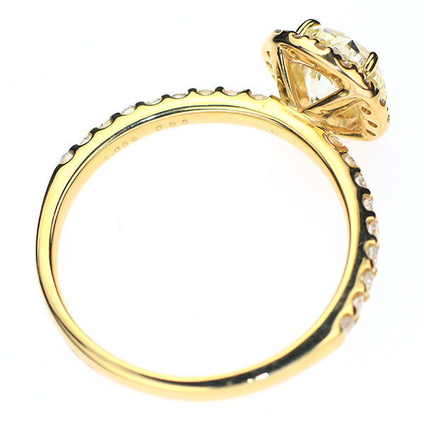 新品 K18YG LDH ダイヤモンド リング 1.059ct VLY SI2 Fair D0.33ct