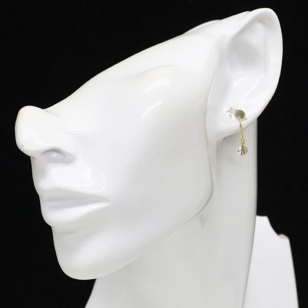 新品 K18YG ストリングホール ダイヤモンド ピアス 0.694ct VLB/LB SI1-2