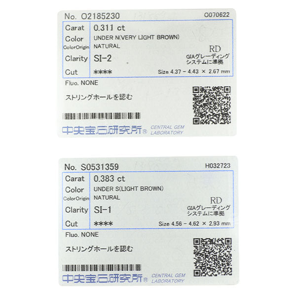 新品 K18YG ストリングホール ダイヤモンド ピアス 0.694ct VLB/LB SI1-2